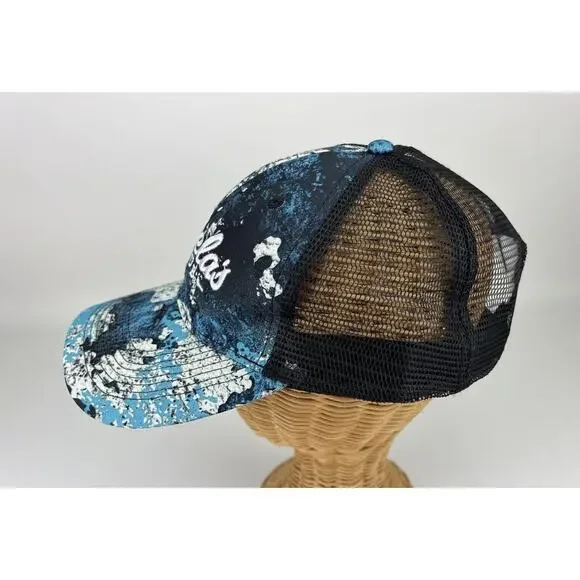 Cabela's Club Blue Camo Baseball Cap Hat Outdoors Hunting Fishing Snapback - Picture 2 of 9